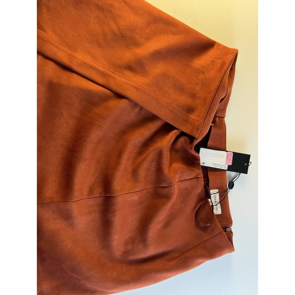 Gianni Bini Rust Suede A-Line Knee Length Zip Skirt 7047SK0822A